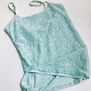 Floral Lace Aquamarine Camisole